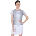 Aluminum Textures, Polished Metal Plate Women s Sports Top
