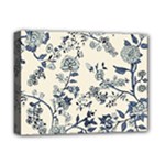 Blue Vintage Background, Blue Roses Patterns Deluxe Canvas 16  x 12  (Stretched) 