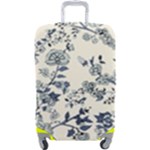 Blue Vintage Background, Blue Roses Patterns Luggage Cover (Large)