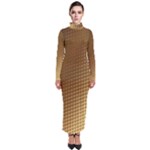 Gold, Golden Background ,aesthetic Turtleneck Maxi Dress