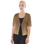 Gold, Golden Background ,aesthetic Cropped Button Cardigan