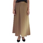 Gold, Golden Background ,aesthetic Flared Maxi Skirt