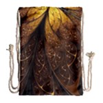 Gold, Golden Background Drawstring Bag (Large)