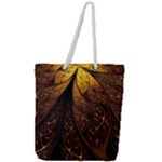 Gold, Golden Background Full Print Rope Handle Tote (Large)