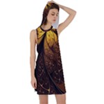 Gold, Golden Background Racer Back Hoodie Dress