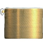 Golden Textures Polished Metal Plate, Metal Textures Canvas Cosmetic Bag (XXXL)