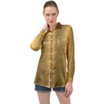 Golden Textures Polished Metal Plate, Metal Textures Long Sleeve Satin Shirt