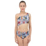 Mosaic, Colorful, Rhombuses, Pattern, Geometry Spliced Up Two Piece Swimsuit
