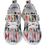 Mosaic, Colorful, Rhombuses, Pattern, Geometry Kids  Velcro Strap Shoes