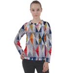 Mosaic, Colorful, Rhombuses, Pattern, Geometry Women s Long Sleeve Raglan T-Shirt