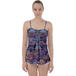 Texture, Pattern, Abstract Babydoll Tankini Top