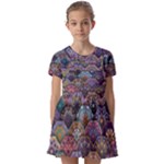 Texture, Pattern, Abstract Kids  Short Sleeve Pinafore Style Dress