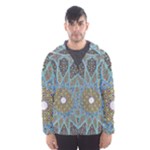 Tile, Geometry, Pattern, Points, Abstraction Men s Hooded Windbreaker