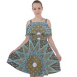 Tile, Geometry, Pattern, Points, Abstraction Cut Out Shoulders Chiffon Dress