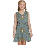 Tile, Geometry, Pattern, Points, Abstraction Kids  Sleeveless Tiered Mini Dress