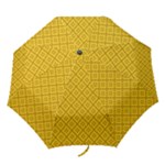 Yellow Floral Pattern Vintage Pattern, Yellow Background Folding Umbrellas