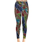 Authentic Aboriginal Art - Walking the Land Everyday Leggings 