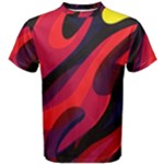 Abstract Fire Flames Grunge Art, Creative Men s Cotton T-Shirt