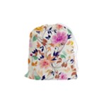 Abstract Floral Background Drawstring Pouch (Medium)