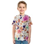 Abstract Floral Background Kids  Sport Mesh T-Shirt
