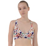 Abstract Floral Background Sweetheart Sports Bra