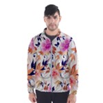 Abstract Floral Background Men s Windbreaker