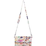 Abstract Floral Background Mini Crossbody Handbag
