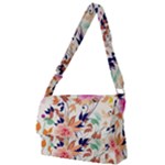 Abstract Floral Background Full Print Messenger Bag (L)