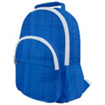 Blue Abstract, Background Pattern Rounded Multi Pocket Backpack