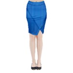 Blue Abstract, Background Pattern Midi Wrap Pencil Skirt