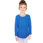 Blue Abstract, Background Pattern Kids  Long Sleeve T-Shirt