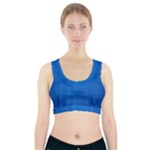 Blue Abstract, Background Pattern Sports Bra With Pocket