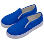 Blue Abstract, Background Pattern Kids  Canvas Slip Ons