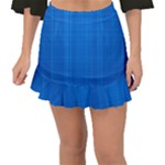 Blue Abstract, Background Pattern Fishtail Mini Chiffon Skirt