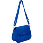 Blue Abstract, Background Pattern Saddle Handbag
