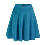 Blue Stone Texture Grunge, Stone Backgrounds High Waist Skirt