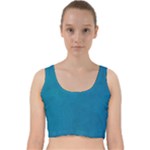 Blue Stone Texture Grunge, Stone Backgrounds Velvet Racer Back Crop Top