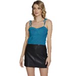 Blue Stone Texture Grunge, Stone Backgrounds Flowy Camisole Tie Up Top