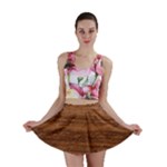 Brown Wooden Texture Mini Skirt