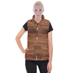 Brown Wooden Texture Women s Button Up Vest