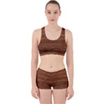 Brown Wooden Texture Work It Out Gym Set