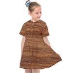 Brown Wooden Texture Kids  Sailor Dress