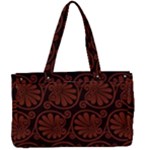 Brown Floral Pattern Floral Greek Ornaments Canvas Work Bag