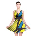 Colorful Abstract Background Art Reversible Skater Dress