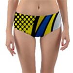 Colorful Abstract Background Art Reversible Mid-Waist Bikini Bottoms