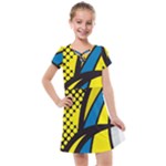 Colorful Abstract Background Art Kids  Cross Web Dress