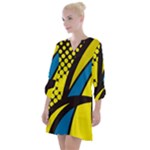 Colorful Abstract Background Art Open Neck Shift Dress
