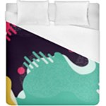 Colorful Background, Material Design, Geometric Shapes Duvet Cover (King Size)