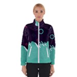 Colorful Background, Material Design, Geometric Shapes Women s Bomber Jacket