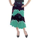 Colorful Background, Material Design, Geometric Shapes Midi Mermaid Skirt